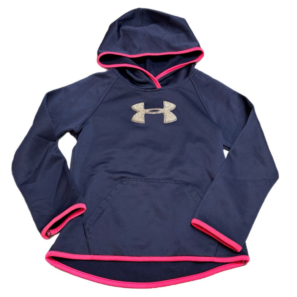 Under Armour Kids Hoodie in Navy and Pink